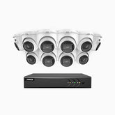 EL200 - 1080p 16 Kanal außen Kabelgebunden Überwachungskamera-Set mit 10 Kameras, intelligenter DVR mit Erkennung von Menschen & Fahrzeugen, 20 Meter Infrarot-Nachtsicht, 4-in-1-Ausgangssignal, IP67